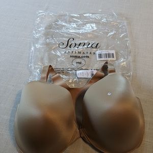 Two Soma Vanishing Front Closure Bras 36 G Soft Tan  Brand New Orig $56 each